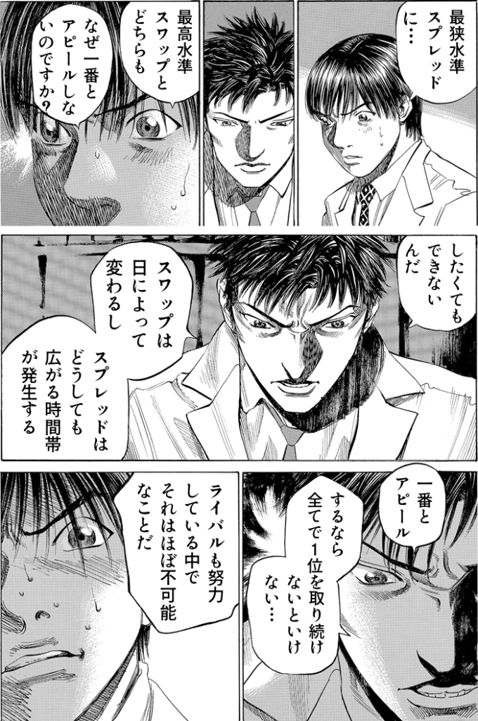 最狭水準スプレッド最高水準スワップ