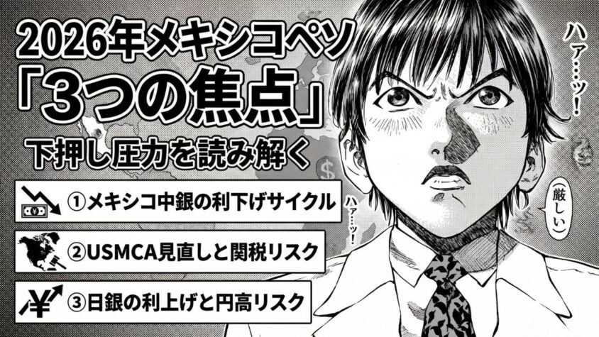 2026年メキシコペソの見通し『注目すべき3つのポイント』