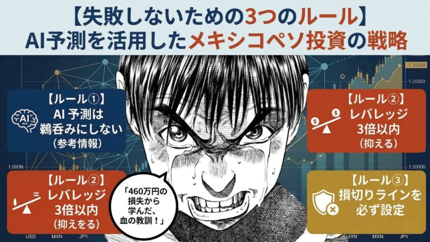 【失敗しないための3つのルール】AI予測を活用したメキシコペソ投資の戦略