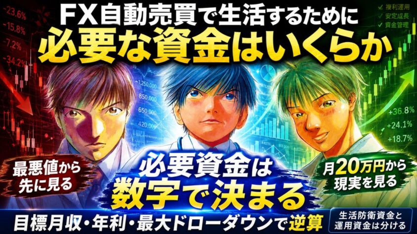 FX自動売買で生活をするぞ