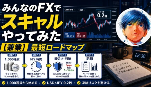みんなのFXでスキャルやってみた【兼業】の最短ロードマップ