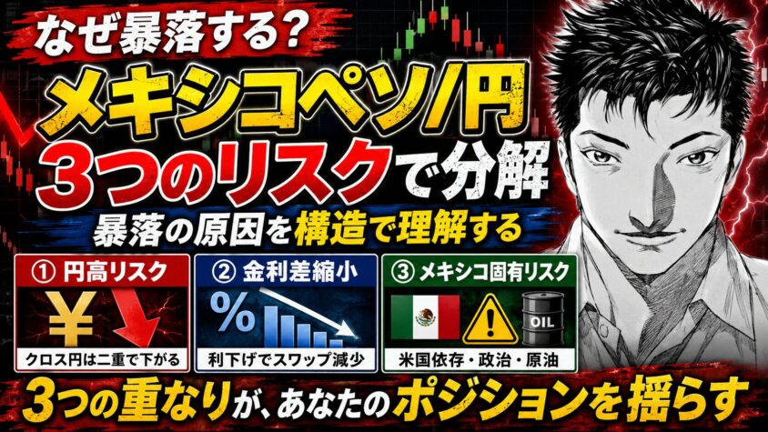 メキシコペソ円 暴落