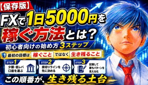 【保存版】FXで1日5000円を稼ぐ方法とは？初心者向けの始め方3ステップ