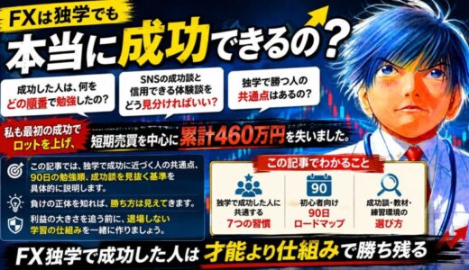 【見ないと損！】FX独学で成功した人は何が違う？初心者の90日ロードマップ完全版